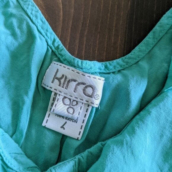 Kirra summer flowy tank top sea green large - Picture 3 of 4